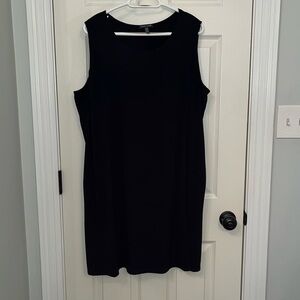Eileen‎ Fisher Sleeveless Crossover Jersey Dress Size XL Classic Comfort Casual
